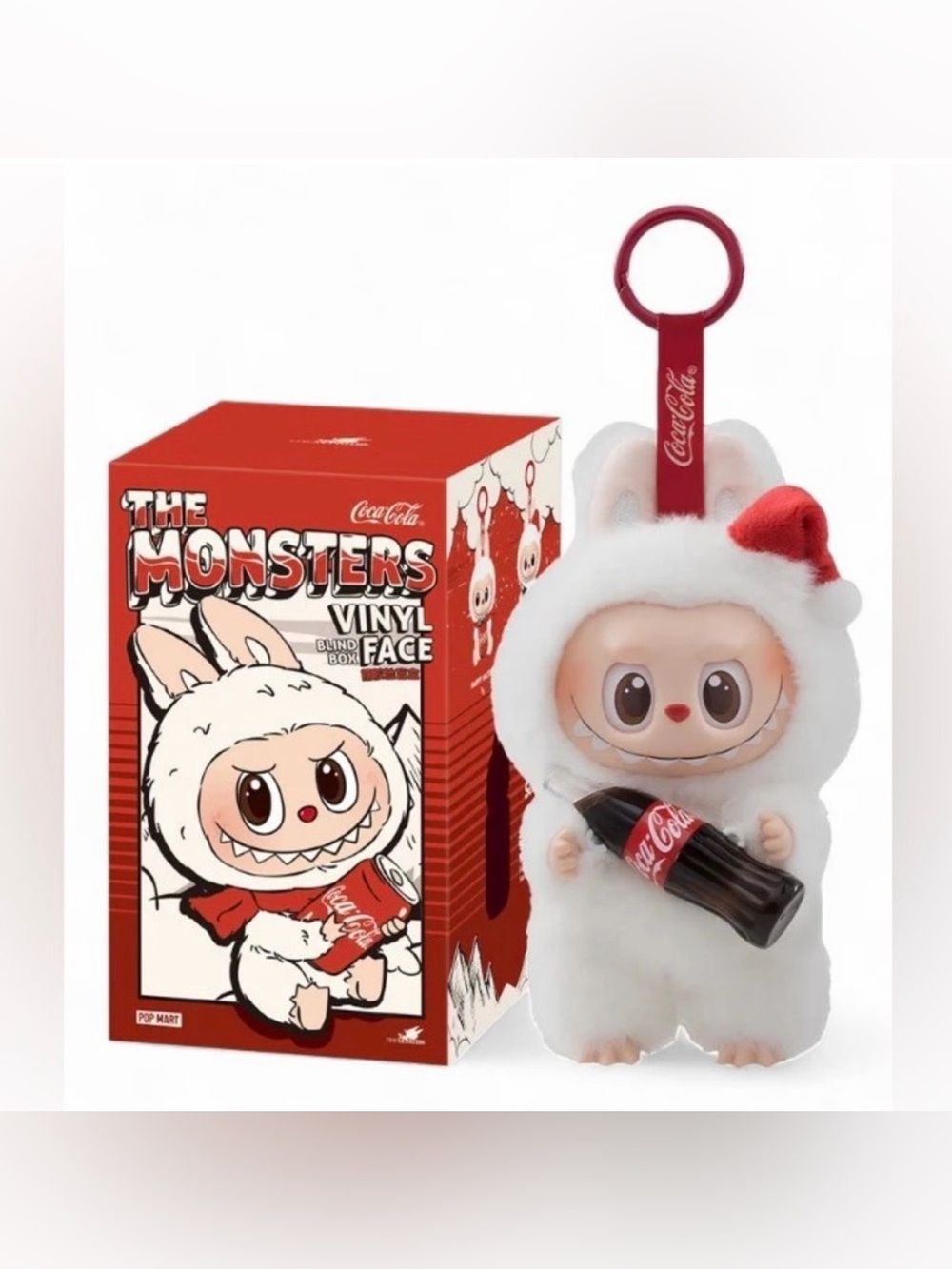 Pop Mart Coca-Cola Labubu‎ The Monster’s Plush Vinyl Pendant Surprise Shake